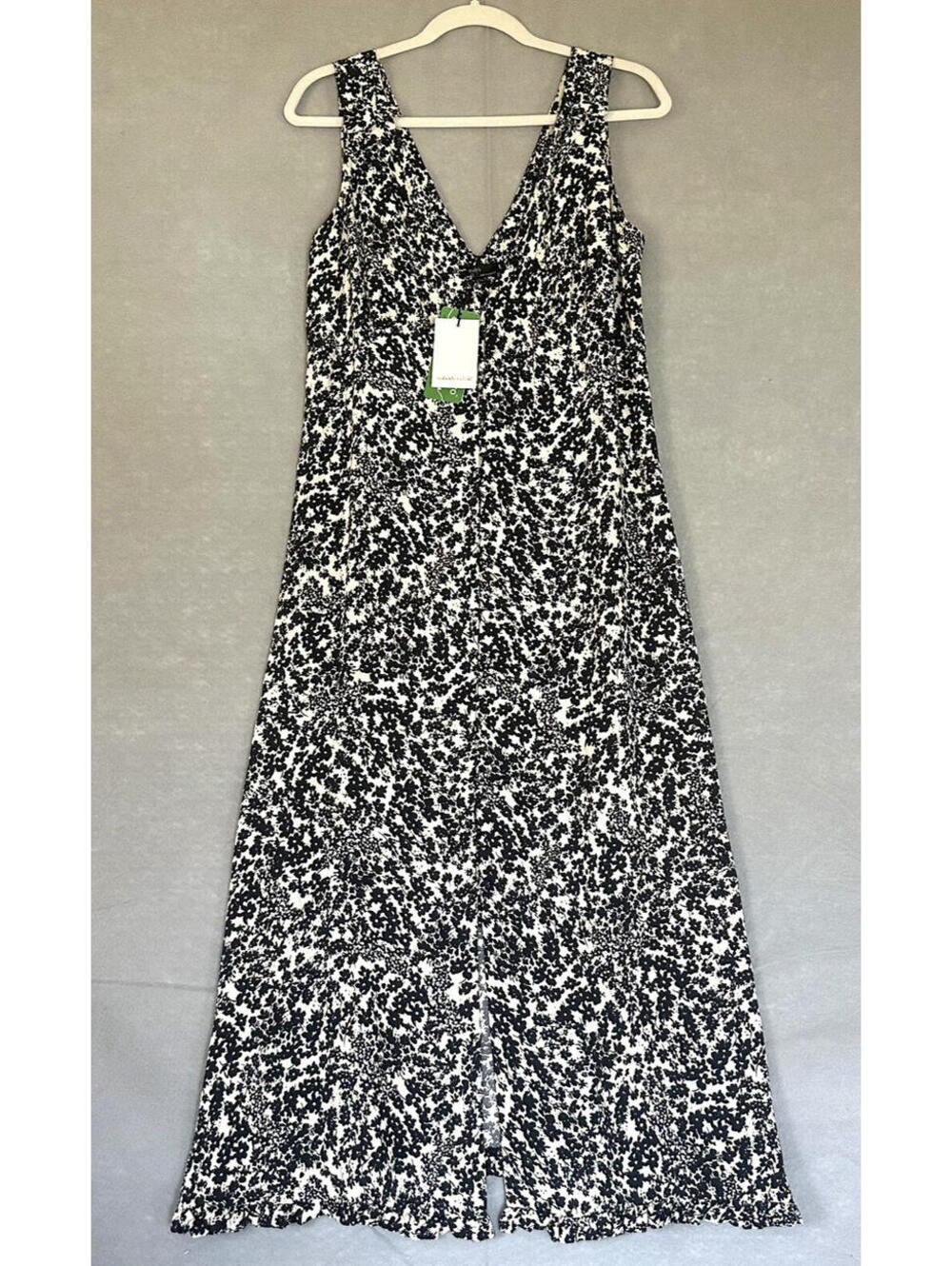 Nobody's Child Clio Midi Floral Dress Size US 6 NWT , Navy Blue Floral w/white